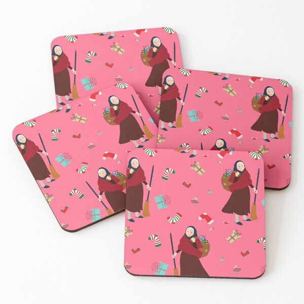 Item preview, pink christmas witch befana gothmas  designed and sold by Gossip Rag.