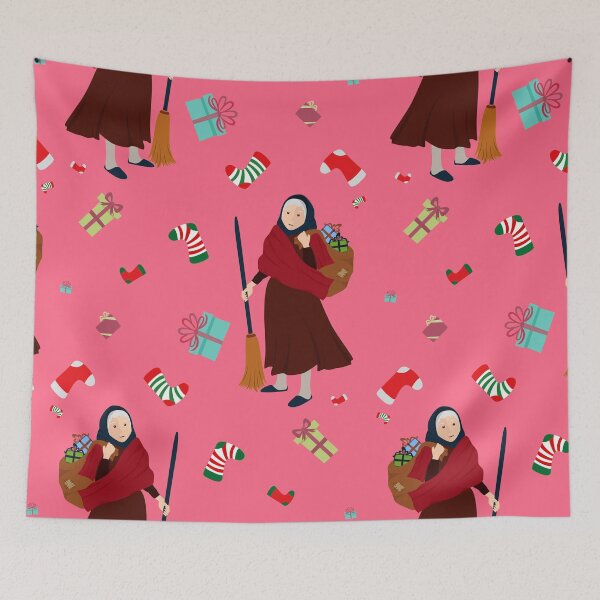 Item preview, pink christmas witch befana gothmas  designed and sold by Gossip Rag.