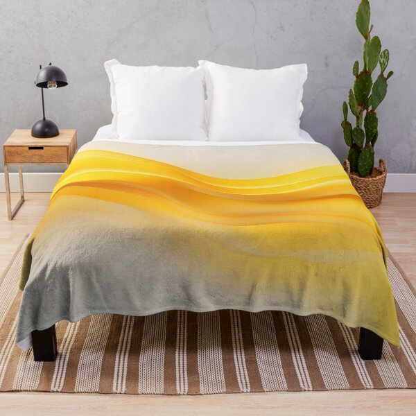 Item preview, Solar Ripples: Fluid Lines and Circles on a Yellow Gradient designed and sold by PaintbrushPlace.