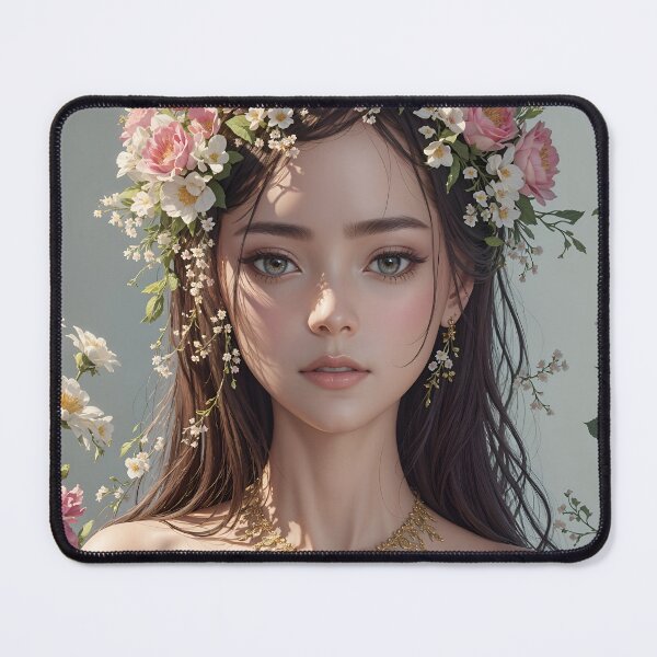 Item preview, Gorgeous Goddess with flowers designed and sold by VanillaBlueSky.