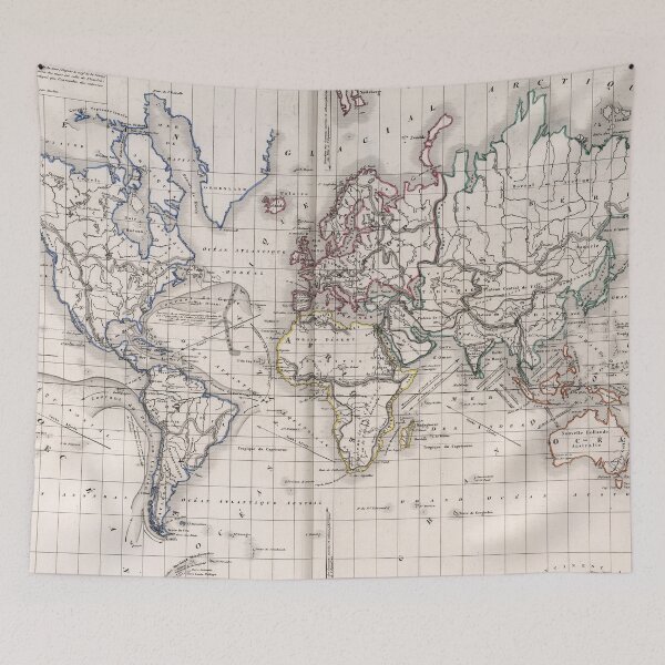 Item preview, Vintage Map of The World (1856) designed and sold by BravuraMedia.