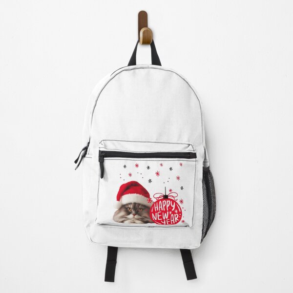 Item preview, Brown Cat in Santa hat Happy New Year ,brafdesign designed and sold by Brafdesign.