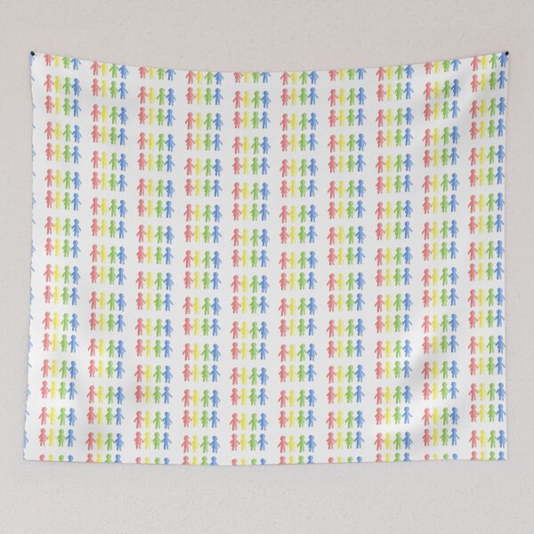 Item preview, Rainbow Paper People Chain designed and sold by THP Creative.