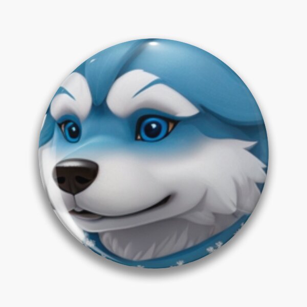 Item preview, Blue wolf dog Christmas  designed and sold by KorArtStudio.