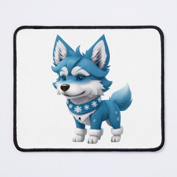 Item preview, Blue wolf dog Christmas designed and sold by KorArtStudio.
