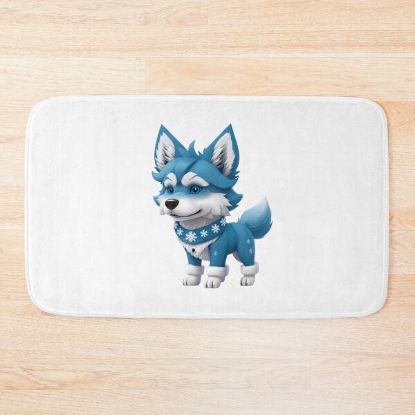 Item preview, Blue wolf dog Christmas  designed and sold by KorArtStudio.