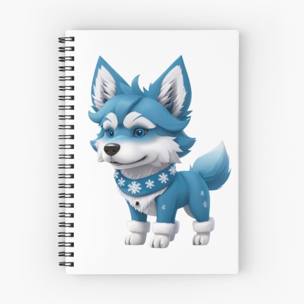 Item preview, Blue wolf dog Christmas  designed and sold by KorArtStudio.