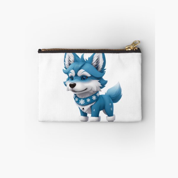 Item preview, Blue wolf dog Christmas  designed and sold by KorArtStudio.