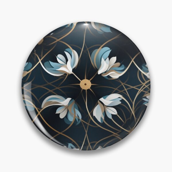 Item preview, Flores plateadas contra un cielo azul marino. designed and sold by LuminousMindab.