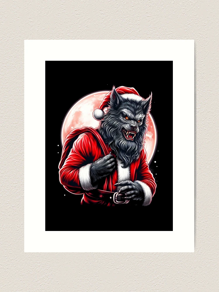 Werewolf Santa T-Shirt - A Howling Holiday Transformation
