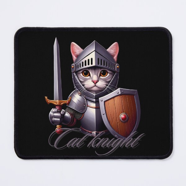 Item preview, Cat slave -  Cat knight - Cat wearing knight armor holding a sword and shield designed and sold by mamacub.