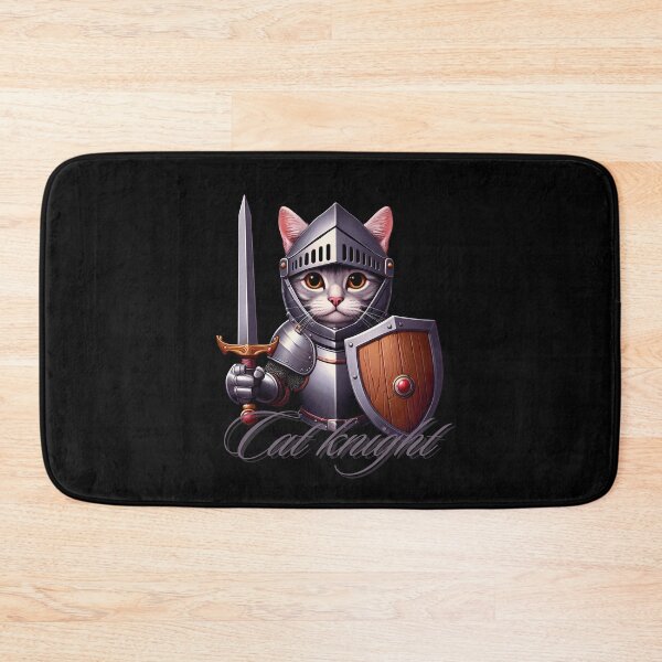 Item preview, Cat slave -  Cat knight - Cat wearing knight armor holding a sword and shield designed and sold by mamacub.