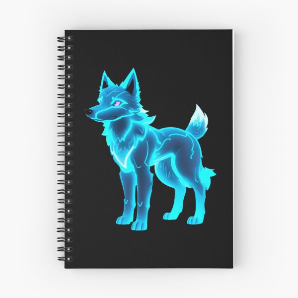 Item preview, Blue wolf dog neon light designed and sold by KorArtStudio.
