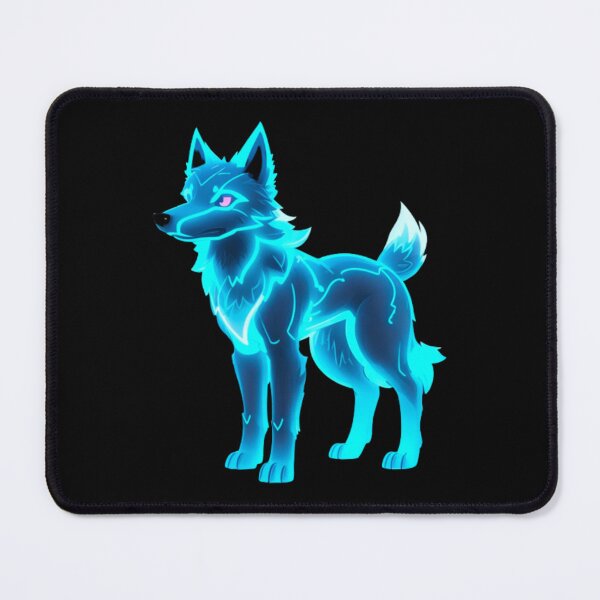 Item preview, Blue wolf dog neon light designed and sold by KorArtStudio.