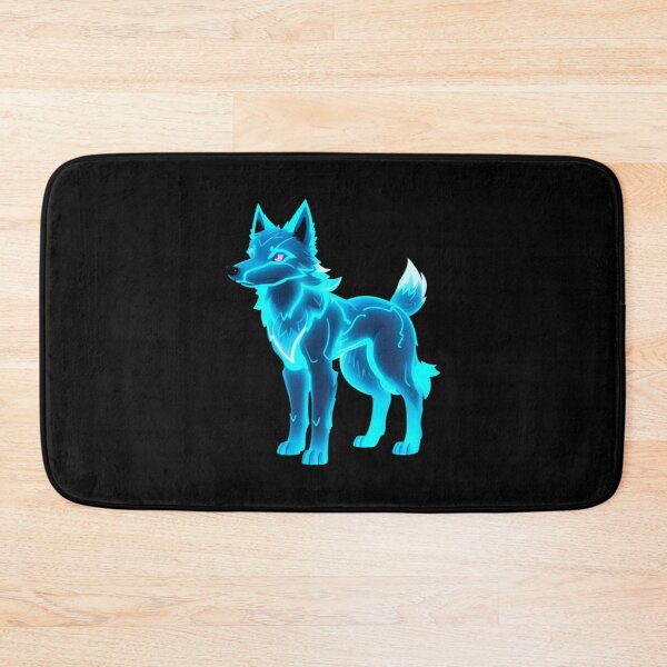 Item preview, Blue wolf dog neon light designed and sold by KorArtStudio.