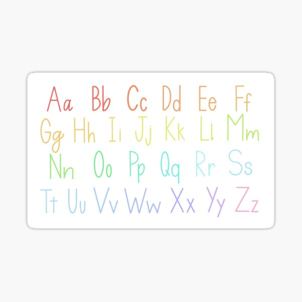 Item preview, ABC Colorful Alphabet White Background designed and sold by Words and  Notes.