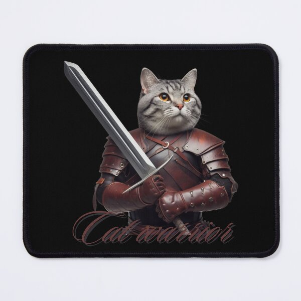 Item preview, Cat slave - Cat warrior - A cat wearing a leather armor and holding a two-handed greatsword designed and sold by mamacub.