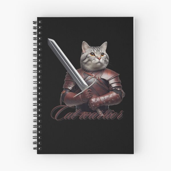 Aperçu de l'œuvre Chat esclave - Chat guerrier - Un chat portant une armure de cuir et tenant une épée à deux mains créée et vendue par mamacub.