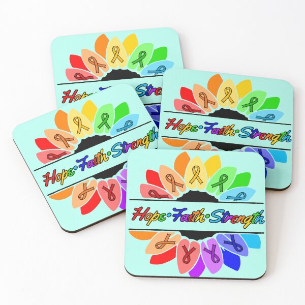 Item preview, Rainbow Hope•Faith•Strength Sunflower Awareness Ribbon  designed and sold by CaitlynConnor.