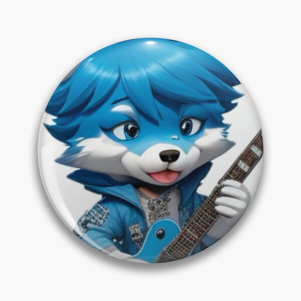 Item preview, Cool Blue wolf dog rockstar designed and sold by KorArtStudio.