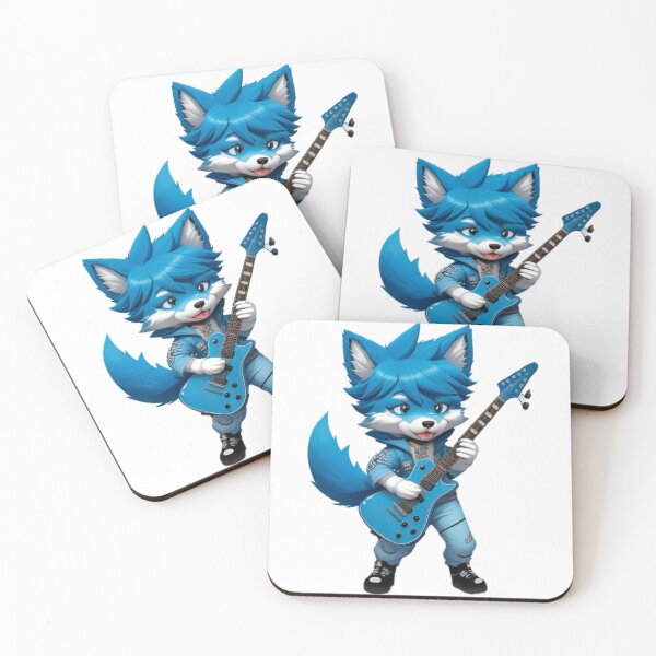 Item preview, Cool Blue wolf dog rockstar designed and sold by KorArtStudio.