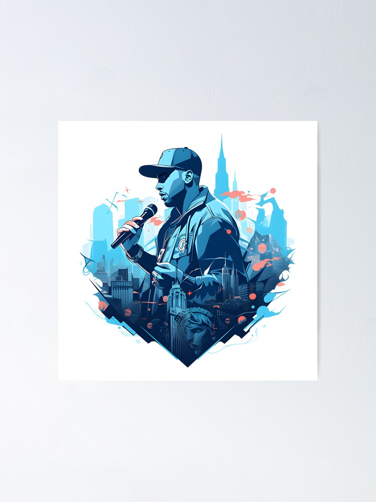 Imagen 1 de 3, Póster con la obra nas rap, diseñada y vendida por Ragil-Studio.