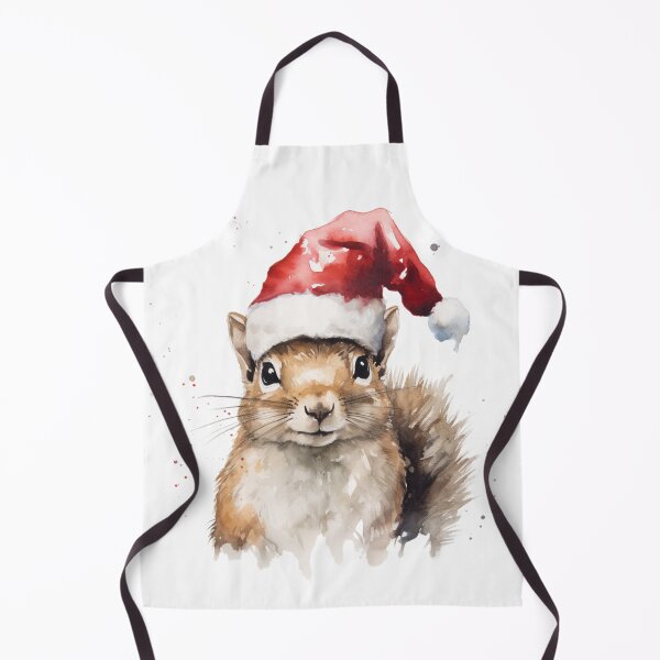 Item preview, Squirrel with Santa Hat designed and sold by ChillaStudio.
