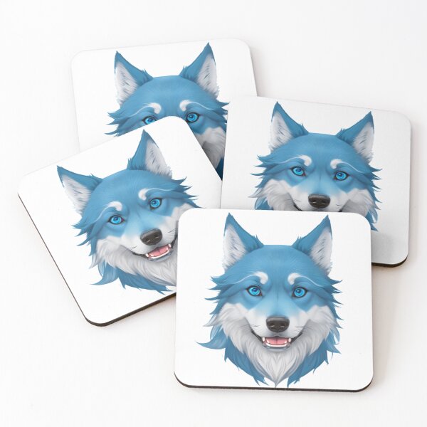 Item preview, Cool Blue wolf dog face designed and sold by KorArtStudio.