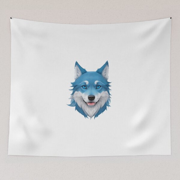 Item preview, Cool Blue wolf dog face designed and sold by KorArtStudio.