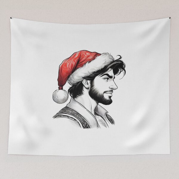 Item preview, Aladdin Fan Art with Santa hat as Santa Claus Aladdin | Cute Aladdin Santa Claus Hot Aladdin Christnas Fan Art designed and sold by FestivePalette.