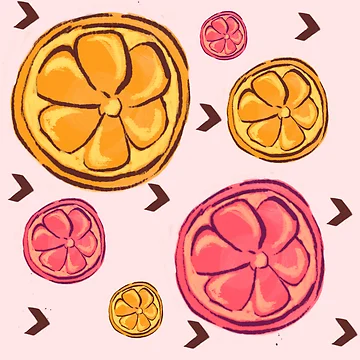 Artwork thumbnail, Sweet Orange Slices Pattern by InversionGraph