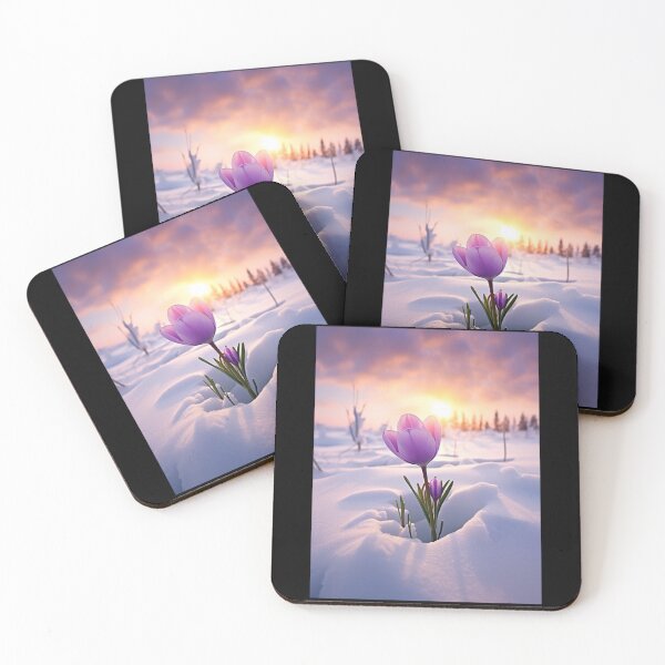 Item preview, Purple Tulips In Winter Snow designed and sold by Timothystore-.