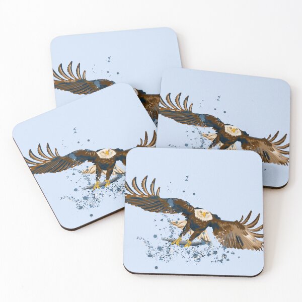 Item preview, Flying Bald Eagle with Fish designed and sold by NicoleFehrArt.