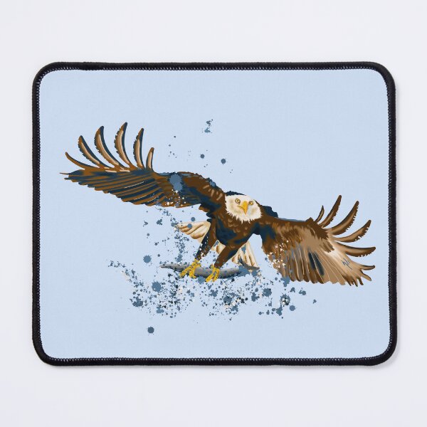 Item preview, Flying Bald Eagle with Fish designed and sold by NicoleFehrArt.