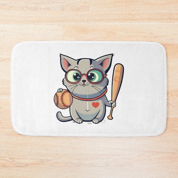 Item preview, The Baseball cat designed and sold by SabyDigitalArt.
