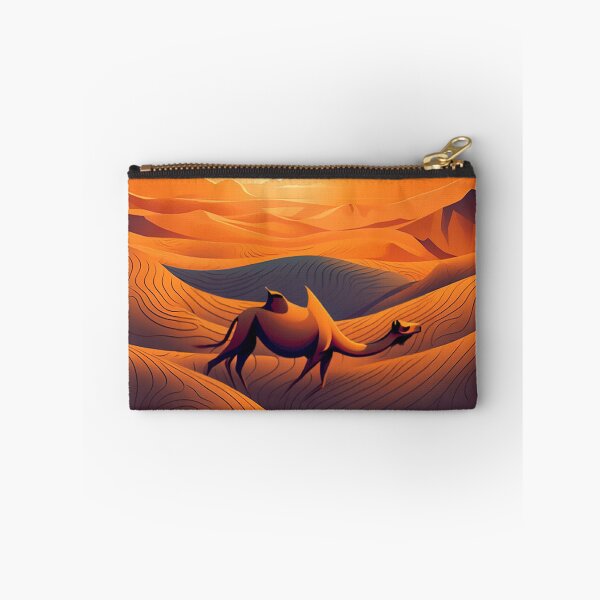 Item preview, Saharan Whisper: Camel Silhouette & Shifting Sand Dunes at Sunset designed and sold by PaintbrushPlace.