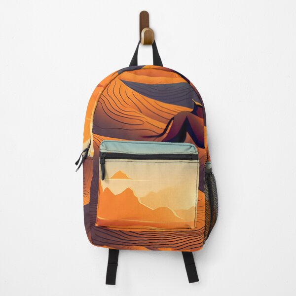 Item preview, Saharan Whisper: Camel Silhouette & Shifting Sand Dunes at Sunset designed and sold by PaintbrushPlace.