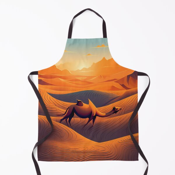 Item preview, Saharan Whisper: Camel Silhouette & Shifting Sand Dunes at Sunset designed and sold by PaintbrushPlace.