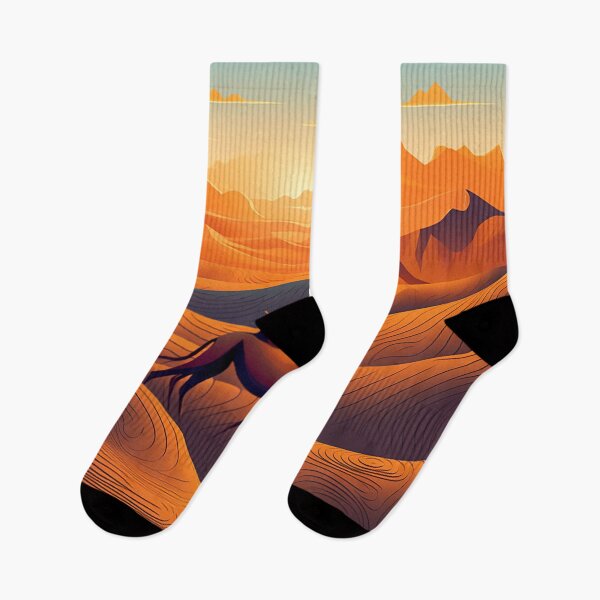 Item preview, Saharan Whisper: Camel Silhouette & Shifting Sand Dunes at Sunset designed and sold by PaintbrushPlace.