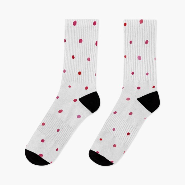 Item preview, Watercolor dots - simple hand-painted polka-dots in berry red and pink designed and sold by ReesaAnneArt.