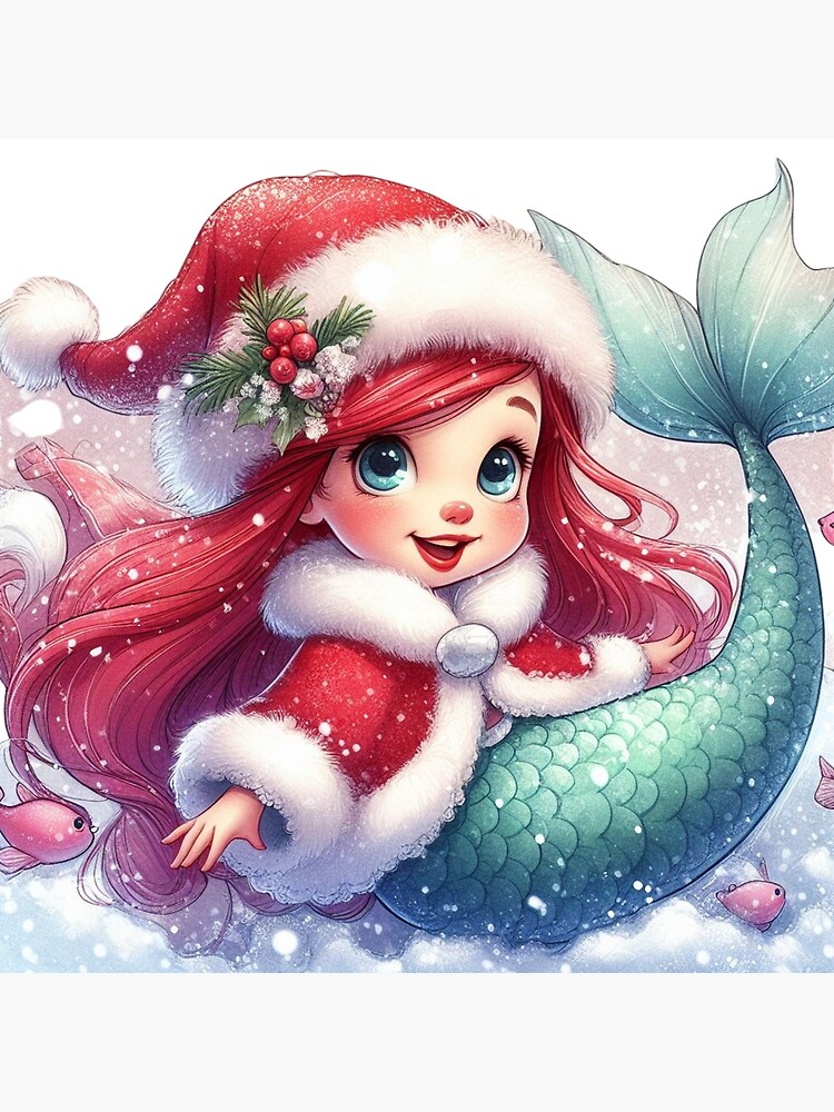 Baby Little Mermaid Fan Art Christmas Fan Art Little Mermaid