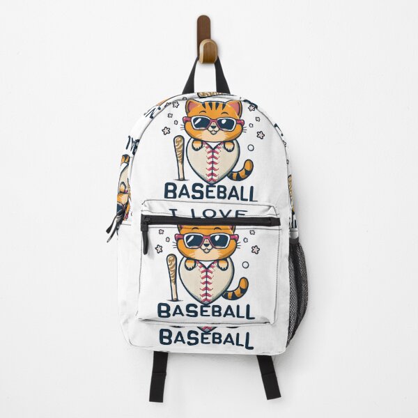 Item preview, cat and baseball designed and sold by SabyDigitalArt.