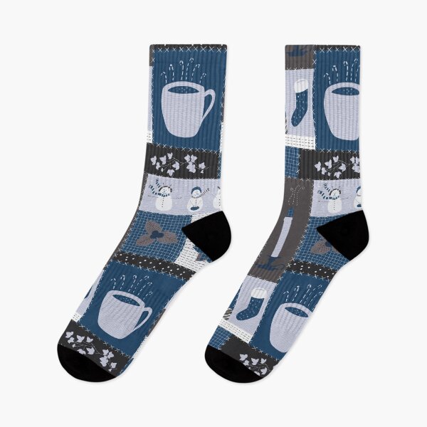 Item preview, Elegant Christmas Patchwork Pattern (Snowy Lavender, Atmospheric Blue, Sophisticated Brown) designed and sold by ‧͙⁺˚*･༓☾ Moon Saikia ☽༓･*˚⁺‧͙.