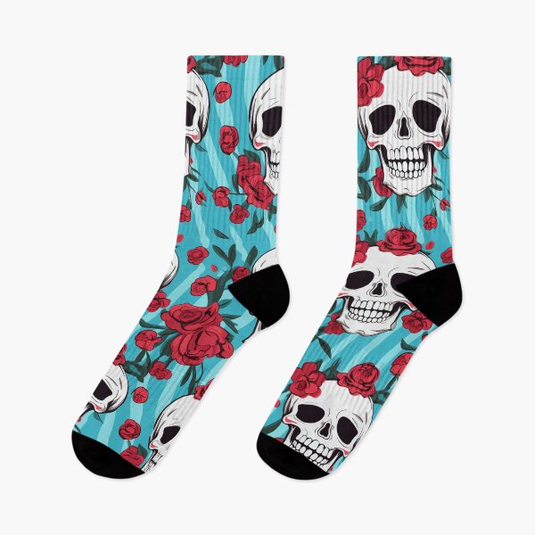 Item preview, Blushing Skulls Pattern designed and sold by Driftwood Spirits.