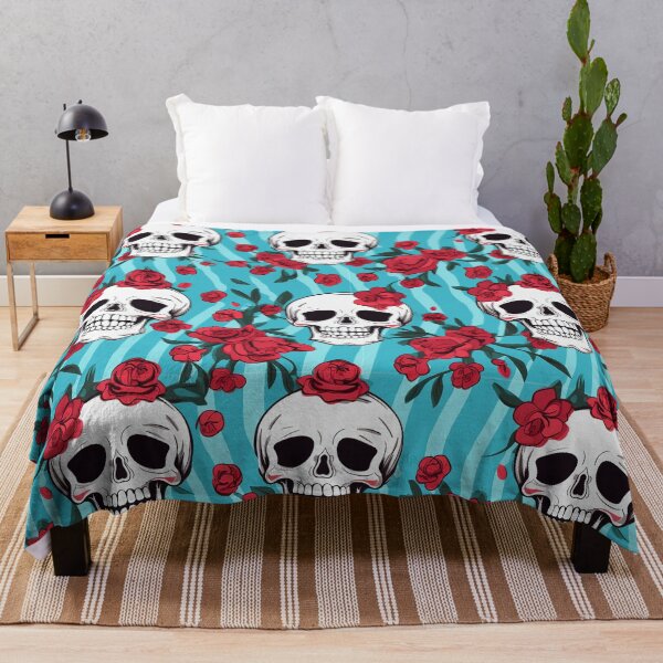 Item preview, Blushing Skulls Pattern designed and sold by Driftwood Spirits.