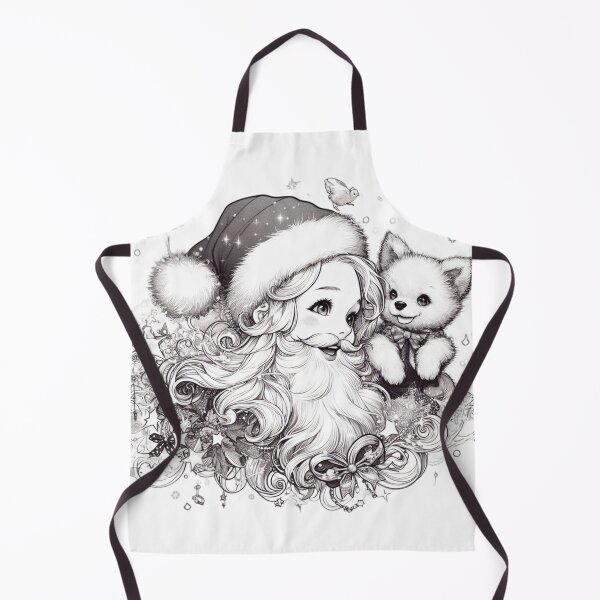 Item preview, Santa Woman Female Santa with Puppy Cute Santa Claus Girl Santa Christmas puppy | Funny Cute Santa Anime designed and sold by FestivePalette.