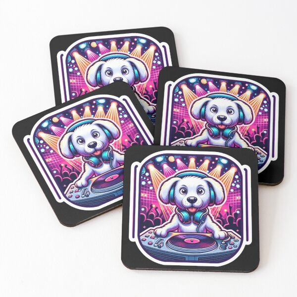 Item preview, White Puppy DJ designed and sold by NeatSplash.