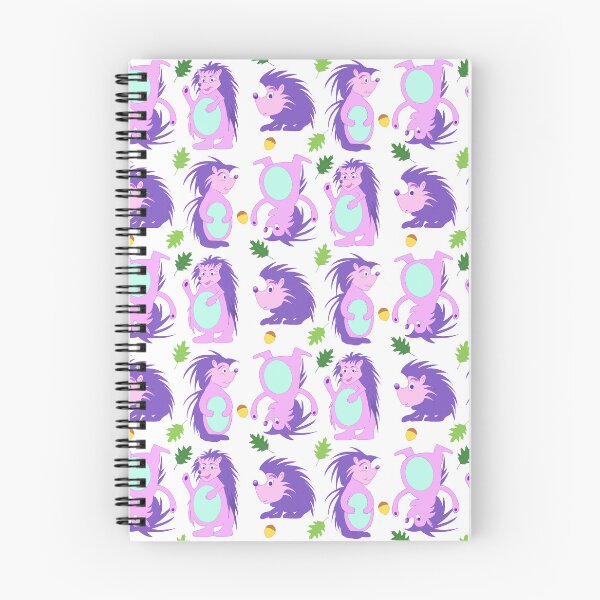 Item preview, Happy Hedgehogs with Leaves and Acorns - Purple designed and sold by IridescentSea.