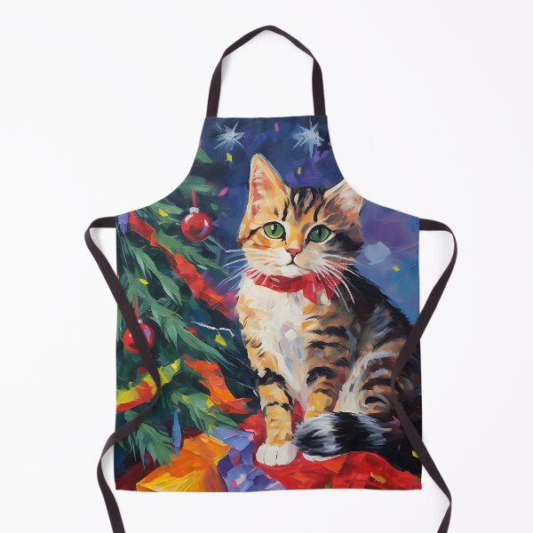 Item preview, Cat near Christmas tree designed and sold by ChillaStudio.
