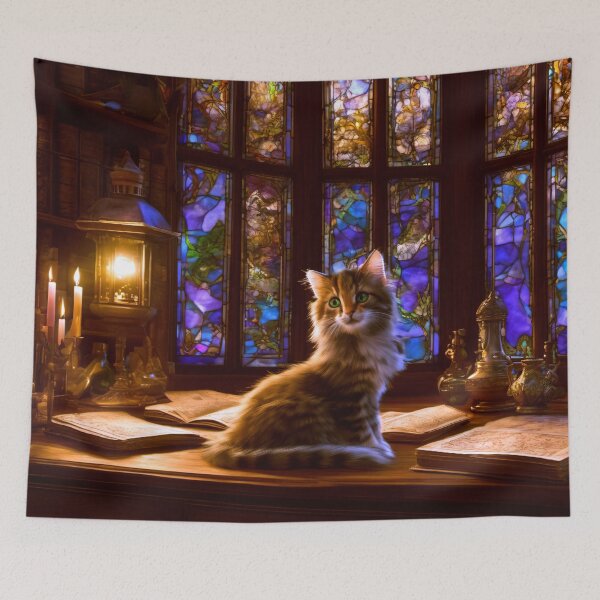 Item preview, A Curious Kitten Loves Maps designed and sold by Lava Tigers Art.
